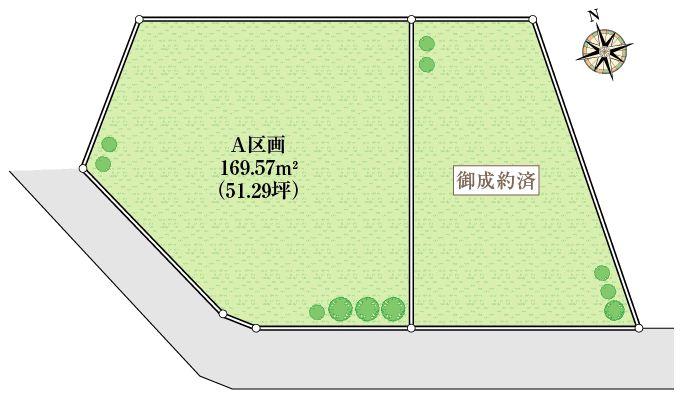 Compartment figure. Land price 41,200,000 yen, Land area 169.57 sq m land view
