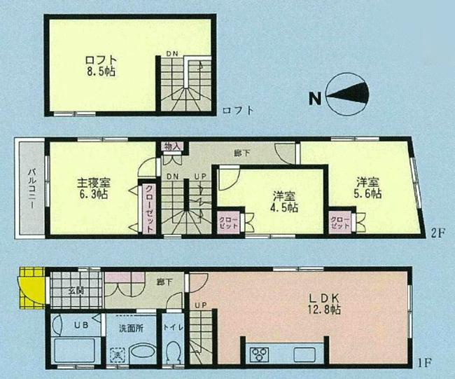 Floor plan. 29,800,000 yen, 3LDK, Land area 75.72 sq m , Building area 75.67 sq m floor plan