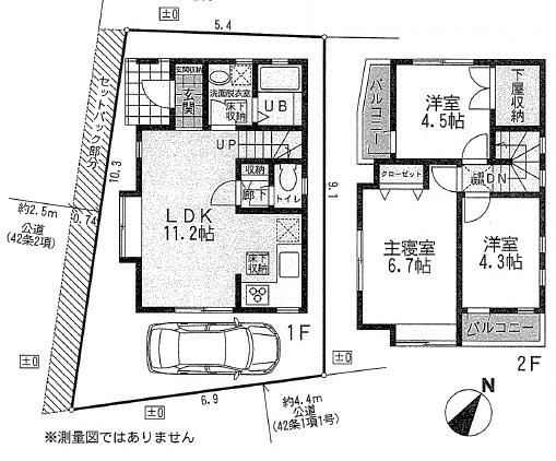 Floor plan. 33,500,000 yen, 3LDK, Land area 82.64 sq m , Building area 60.34 sq m