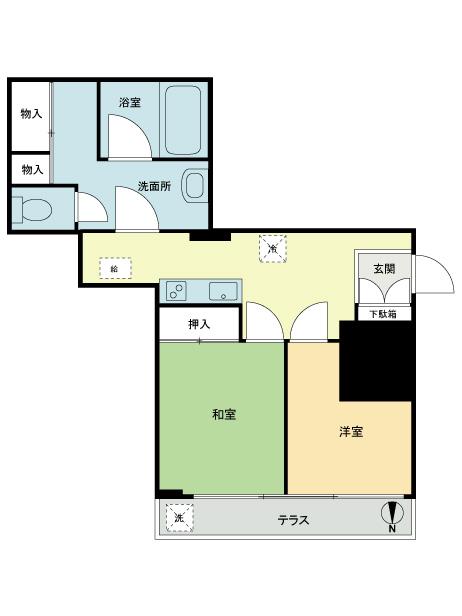 Floor plan. 2DK, Price 8.8 million yen, Occupied area 40.95 sq m floor plan
