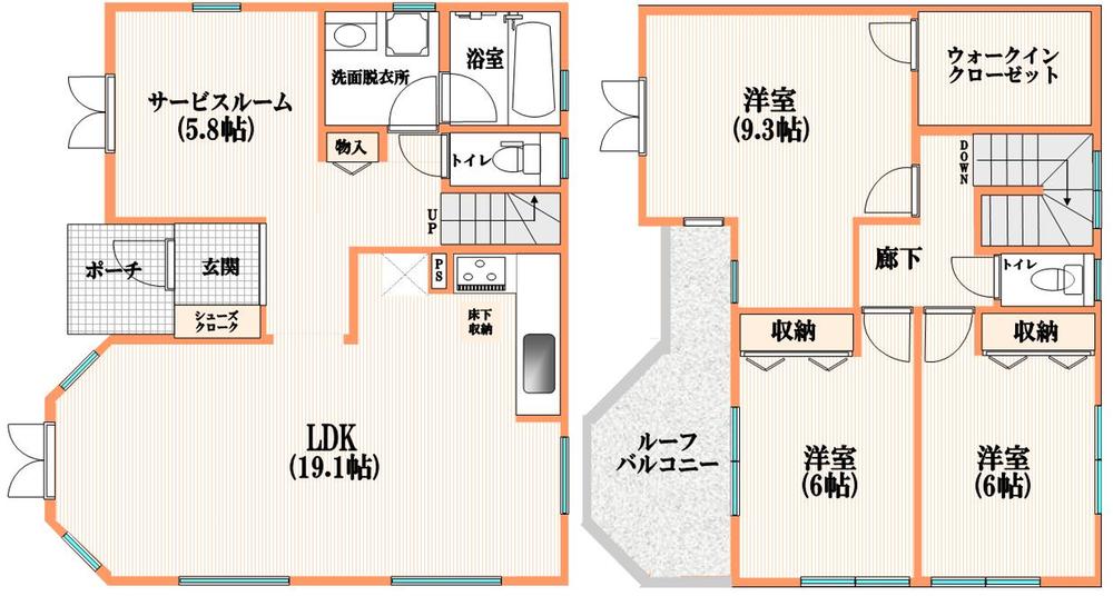 Floor plan. 39,800,000 yen, 3LDK + S (storeroom), Land area 125 sq m , Building area 111.37 sq m