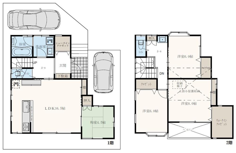 Floor plan. All sections appearance in good green full of a quiet residential area of ​​per yang ・ All 15 compartments rich in different variations of the floor plan