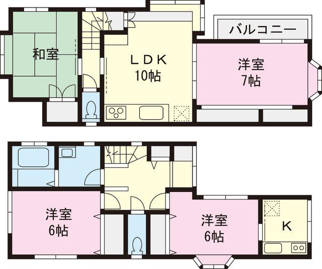 Floor plan. 42 million yen, 4LDK, Land area 74.27 sq m , Building area 78.53 sq m