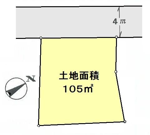 Compartment figure. Land price 13.8 million yen, Land area 105 sq m compartment view