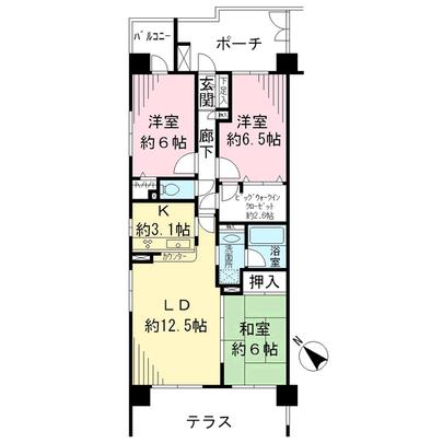 Floor plan. Yokohama-shi, Kanagawa-ku, Kohoku Minowa-cho 2-chome