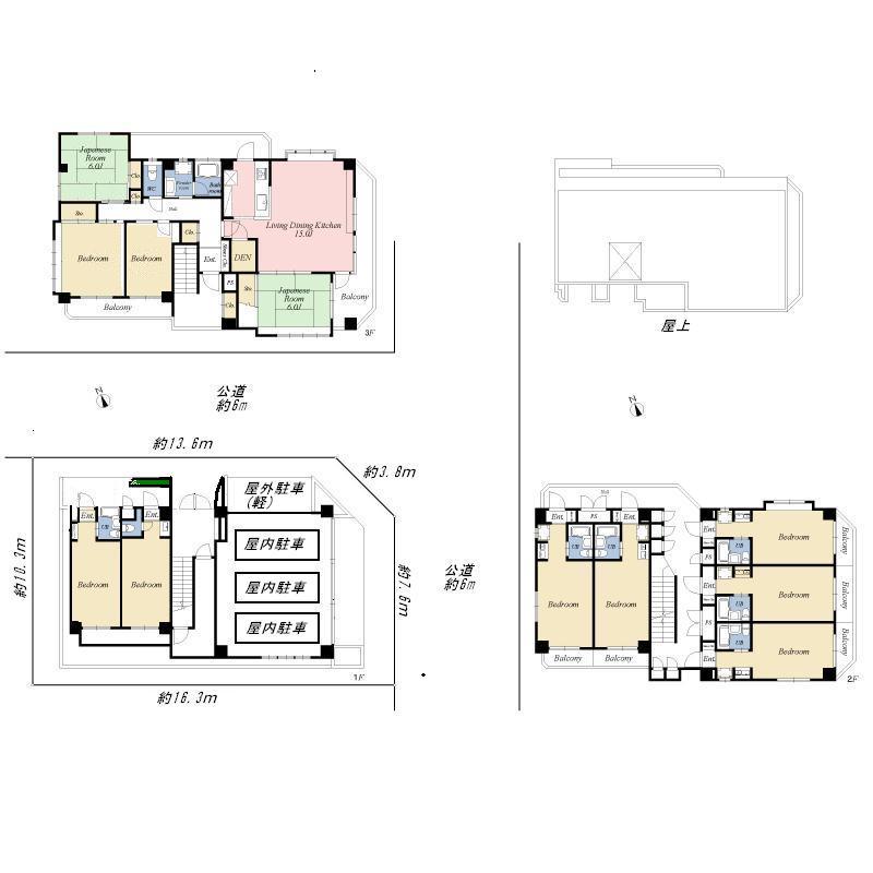 Floor plan. 125 million yen, 4LDK, Land area 165.35 sq m , Building area 286.81 sq m