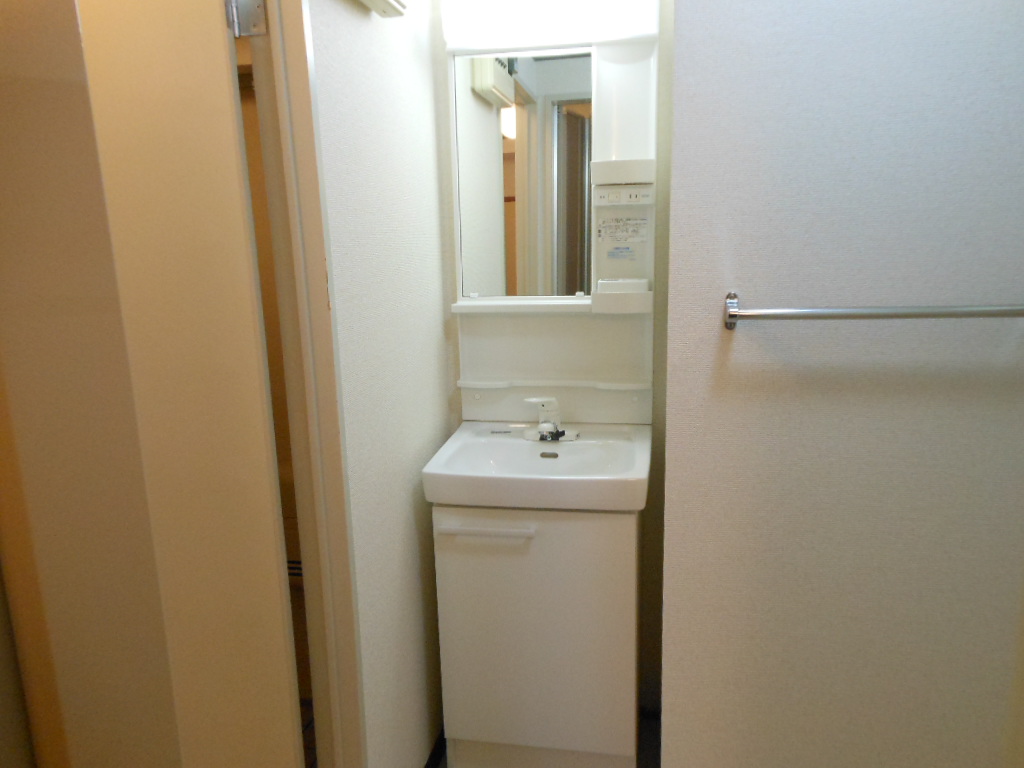 Washroom. Wash basin and the corridor has been divided by a door