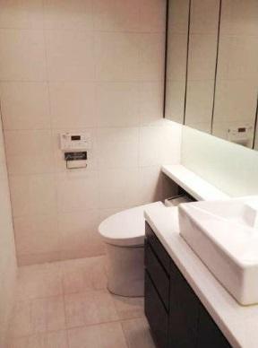 Wash basin, toilet. Wash basin