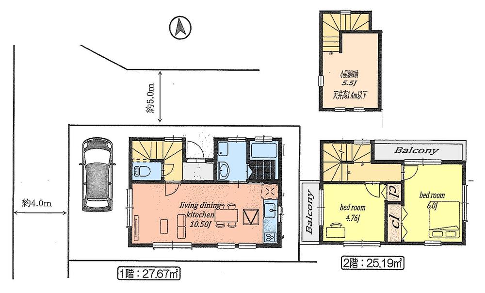 Floor plan. 29,958,000 yen, 2LDK + S (storeroom), Land area 66.15 sq m , Building area 52.86 sq m