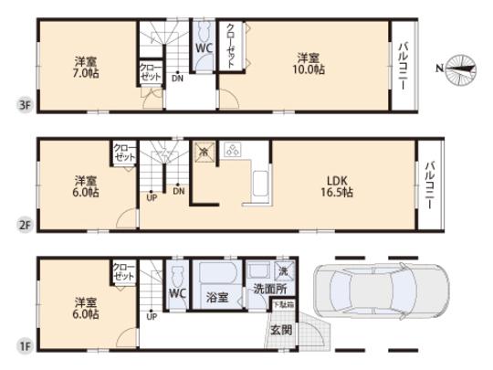 Floor plan. 39,800,000 yen, 4LDK, Land area 68.18 sq m , Building area 121.95 sq m floor plan