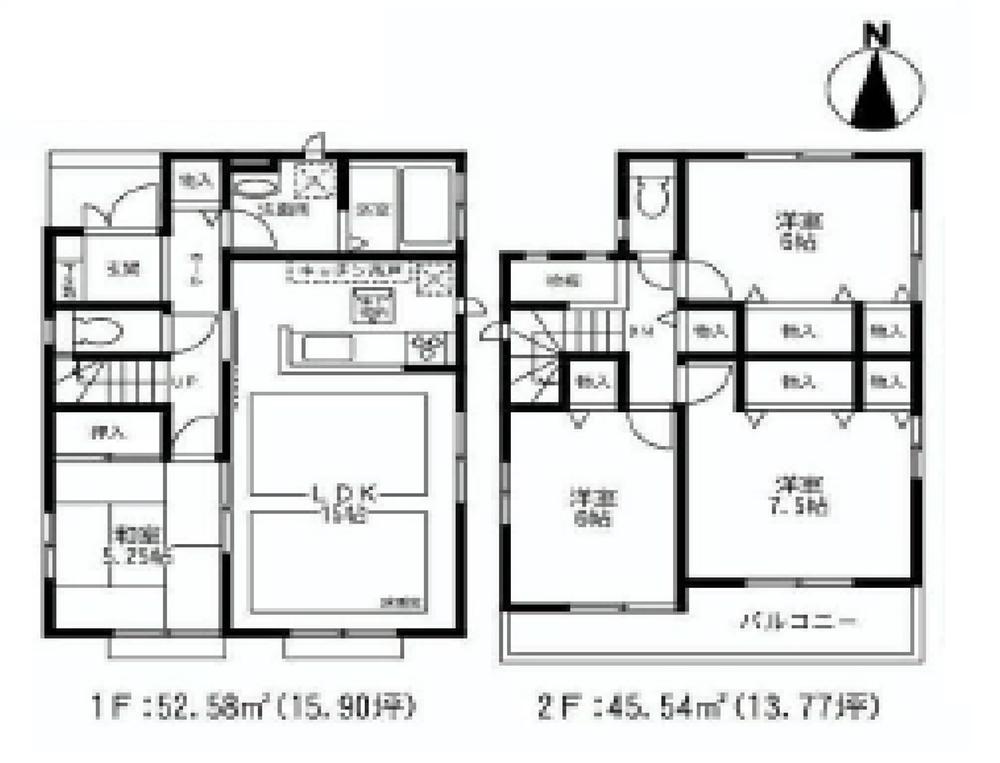 Floor plan. (1), Price 59,800,000 yen, 4LDK, Land area 145.81 sq m , Building area 98.12 sq m