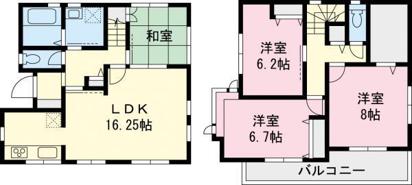 Floor plan. 58,500,000 yen, 4LDK, Land area 106.65 sq m , Building area 101.72 sq m