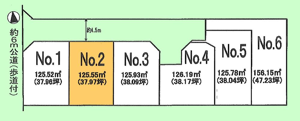 Compartment figure. Land price 35,800,000 yen, Land area 125.55 sq m