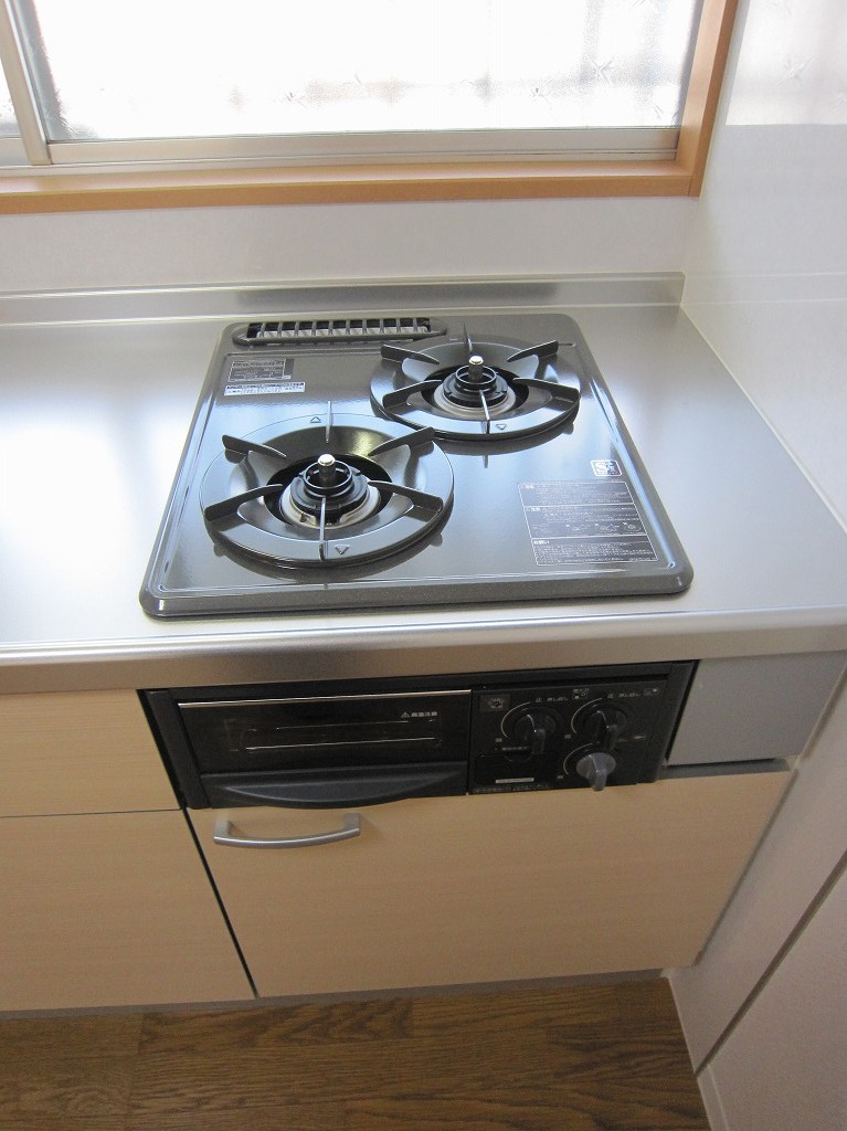 Other Equipment. Gas stove is with a two-necked grill