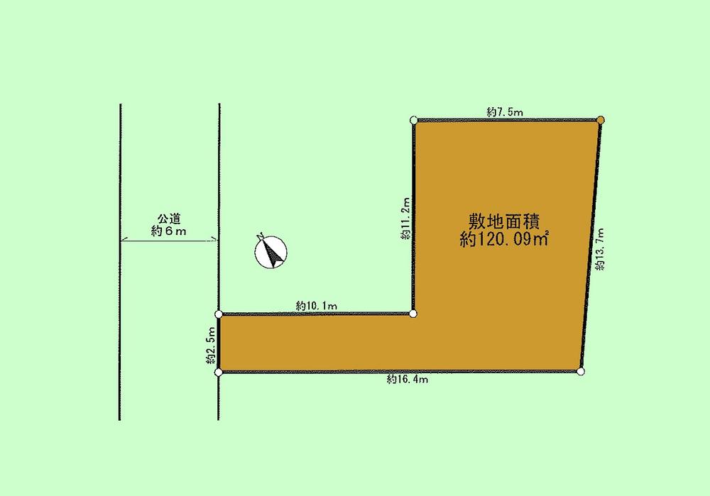 Compartment figure. Land price 39,800,000 yen, Land area 120.09 sq m