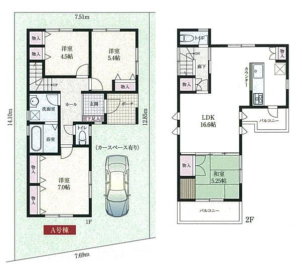 Floor plan. 39,500,000 yen, 4LDK, Land area 101.8 sq m , Building area 96.05 sq m