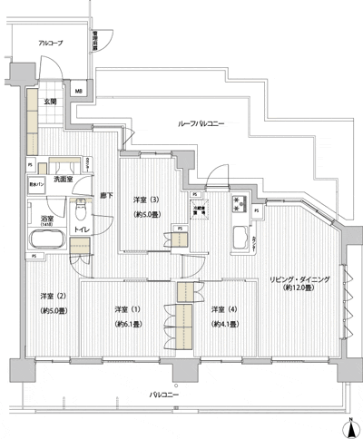 Floor: 4LDK, occupied area: 81.53 sq m