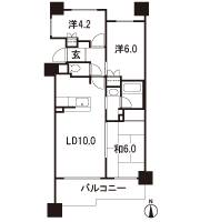 Floor: 3LDK, occupied area: 60.03 sq m