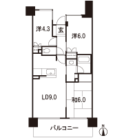 Floor: 3LDK, occupied area: 58.32 sq m