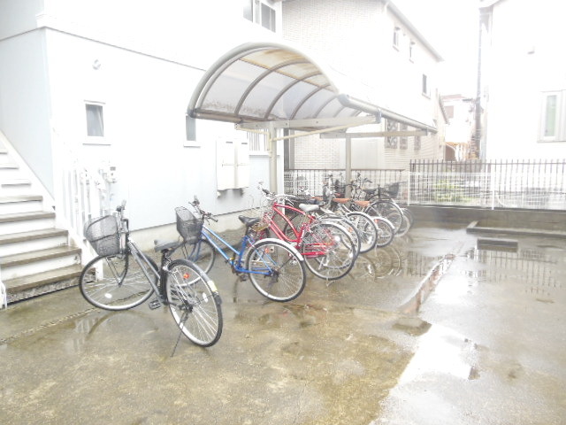 Parking lot. Bicycle-parking space