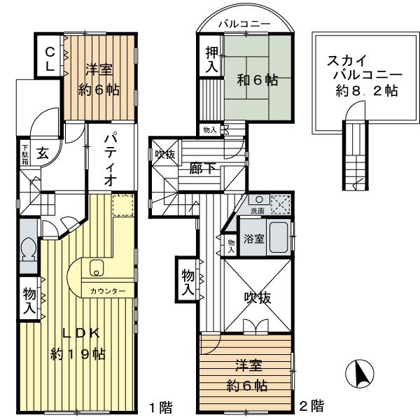 Floor plan. 44,800,000 yen, 3LDK, Land area 122.77 sq m , Clear some floor plans that can be secured building area 125.84 sq m all room 6 quires more. 