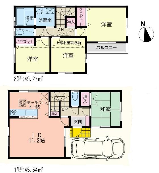 Floor plan. 35,800,000 yen, 4LDK, Land area 83.63 sq m , Building area 94.81 sq m