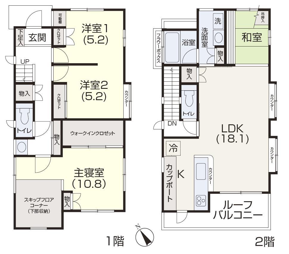 Floor plan. 57 million yen, 3LDK, Land area 116.35 sq m , Building area 105.16 sq m