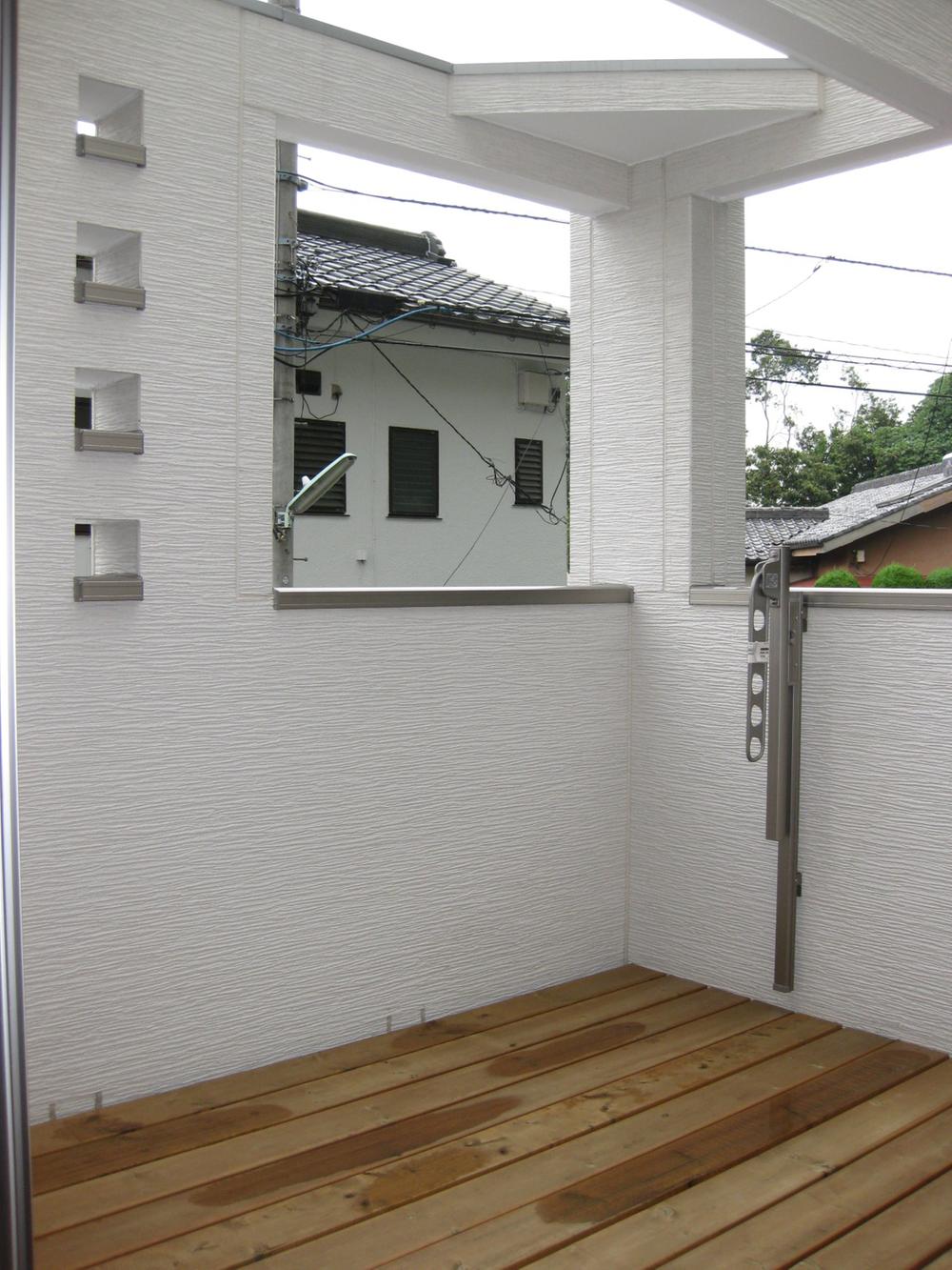 Balcony. Balcony of wood deck