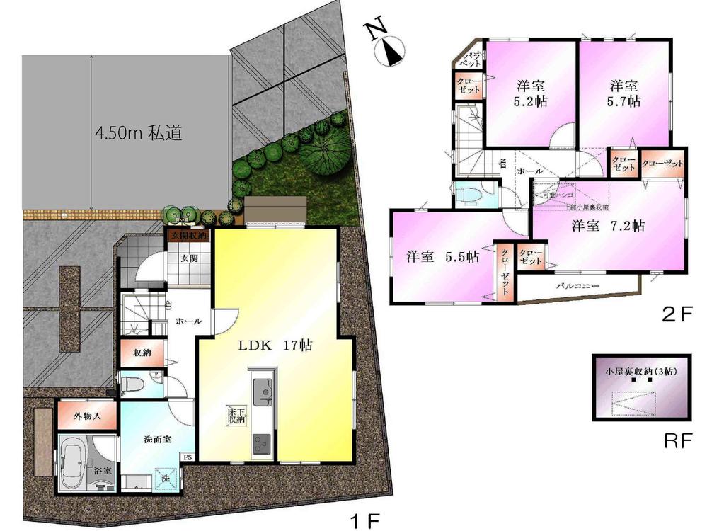 Floor plan. 53,800,000 yen, 4LDK, Land area 111.2 sq m , Building area 100.19 sq m building floor plan