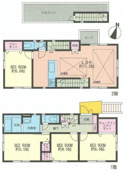 Floor plan. 49,800,000 yen, 4LDK, Land area 101.02 sq m , Building area 99.76 sq m