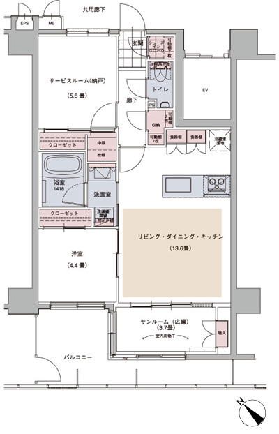 Floor: 1LDK + S + SunRoom, occupied area: 63.19 sq m, Price: 29,880,000 yen, now on sale