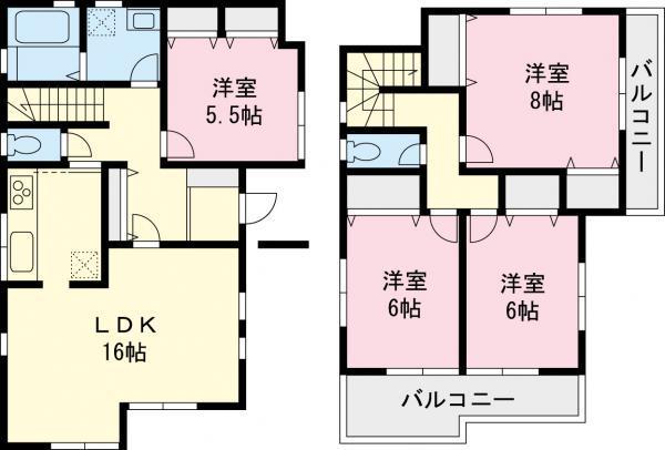 Floor plan. 59 million yen, 4LDK, Land area 116.27 sq m , Building area 103.66 sq m