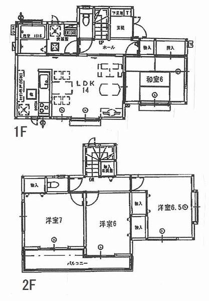 Floor plan. (K Building), Price 42,800,000 yen, 4LDK, Land area 125.71 sq m , Building area 95.22 sq m