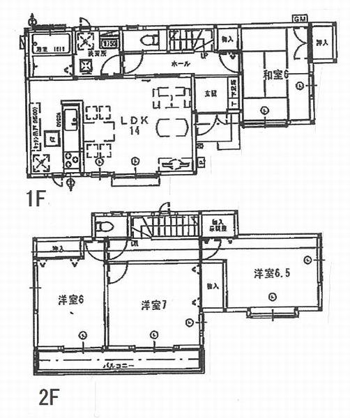 Floor plan. (L Building), Price 40,800,000 yen, 4LDK, Land area 125.72 sq m , Building area 95.22 sq m