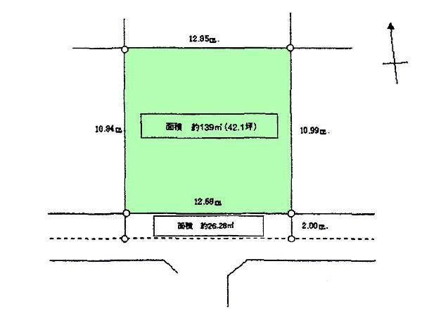 Compartment figure. Land price 31 million yen, You can overlook the Shin-Yokohama far in land area 139 sq m hill.