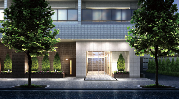 Shared facilities.  [The ・ West Entrance Rendering] Housing that plan was alive to deliver a certain joy to the lives of urban. Sharp from the stylish beauty to the facade, which was based on white, It alive is delicate consideration.