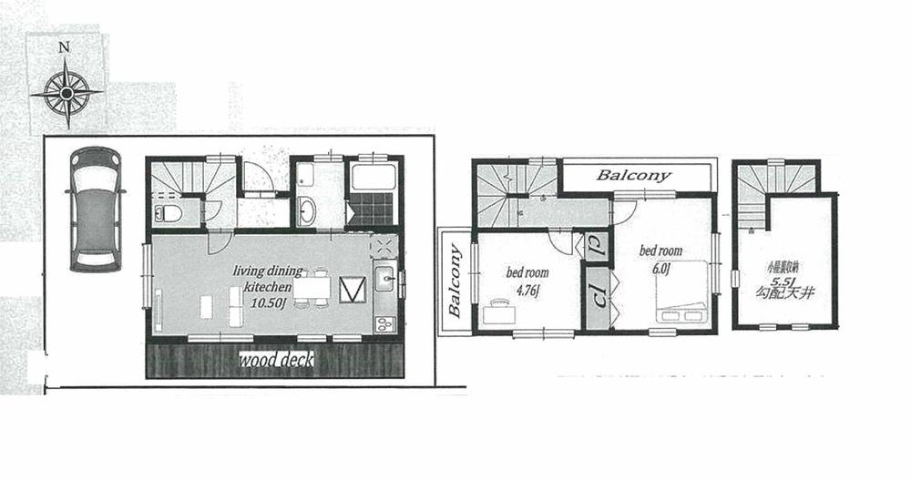 Floor plan. 27,960,000 yen, 2LDK + S (storeroom), Land area 66.15 sq m , Building area 52.86 sq m