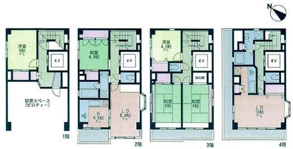 Floor plan. 59,800,000 yen, 5LDK, Land area 88.61 sq m , Building area 207.2 sq m