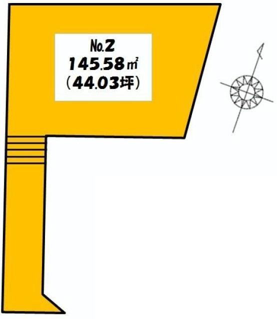 Compartment figure. Land price 37,600,000 yen, Land area 145.58 sq m