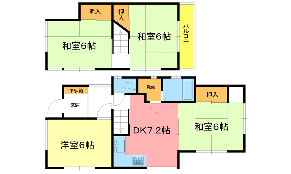 Floor plan. 24 million yen, 4DK, Land area 125.64 sq m , Building area 71.62 sq m