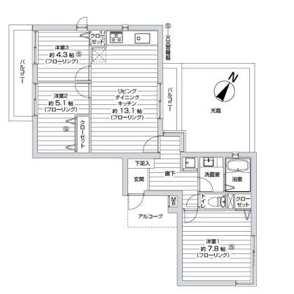 Floor plan. 3LDK, Price 33,900,000 yen, Occupied area 68.74 sq m , Balcony area 8.46 sq m currently, In the interior! ! Local is possible guidance! !