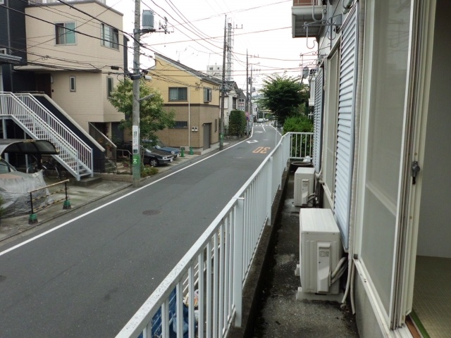 Balcony. It is the first floor, but has become a terraced