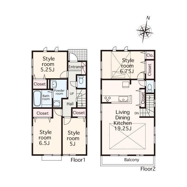 Floor plan. 47,900,000 yen, 4LDK, Land area 100.52 sq m , Building area 98.54 sq m