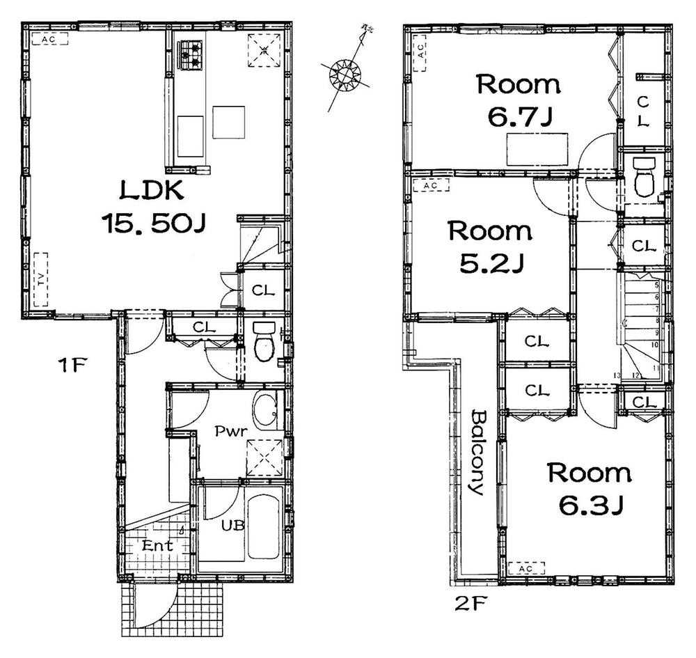 Floor plan. 39,900,000 yen, 3LDK, Land area 84.31 sq m , Building area 84.64 sq m