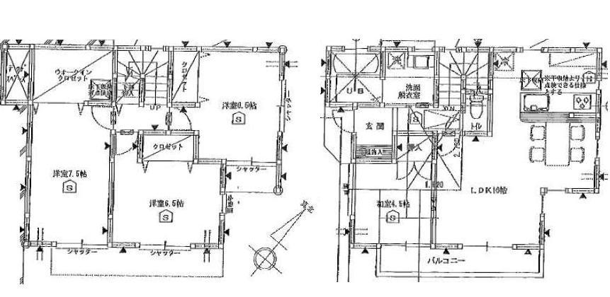 Floor plan. 45 million yen, 4LDK, Land area 127.42 sq m , Building area 97.71 sq m Floor