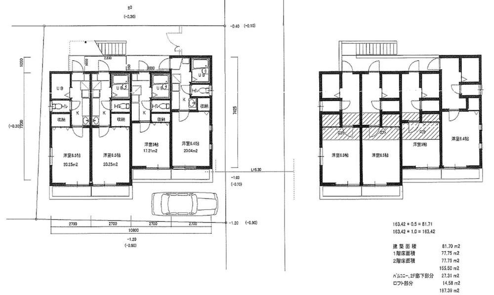 Building plan example (floor plan). Building plan example building price 31 million yen, Building area 155.52 sq m