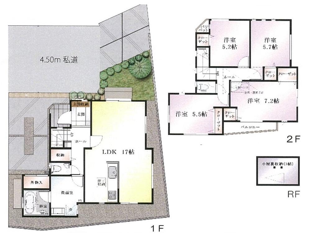Floor plan. 53,800,000 yen, 4LDK, Land area 111.2 sq m , Building area 100.19 sq m