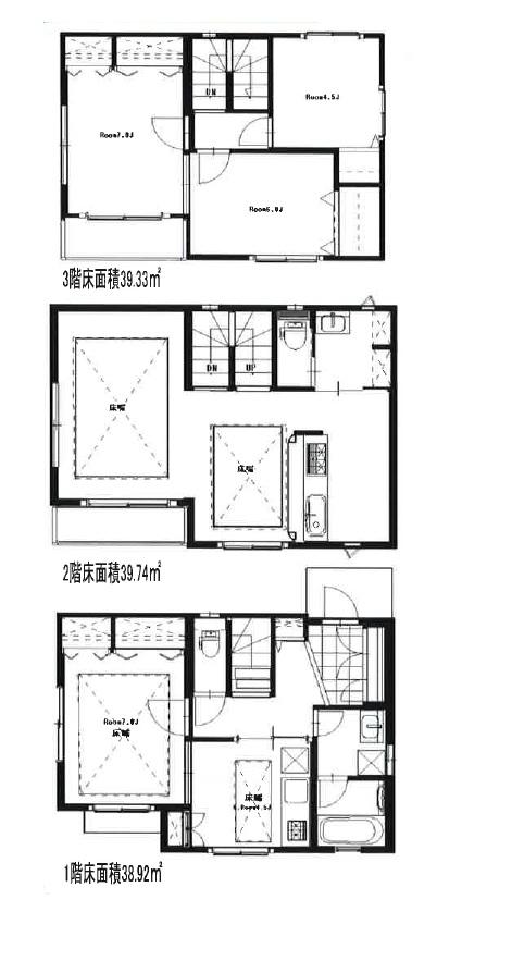 Floor plan. 47,500,000 yen, 5LDK, Land area 93.47 sq m , Building area 117.99 sq m