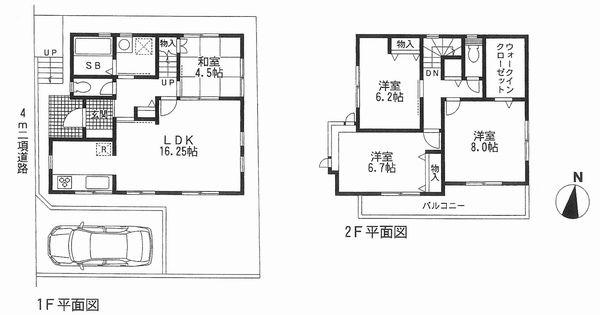 Floor plan. 58,500,000 yen, 4LDK, Land area 107.76 sq m , Building area 101.72 sq m