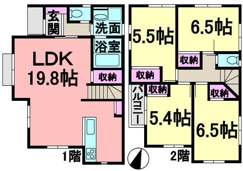 Floor plan. 39,958,000 yen, 4LDK, Land area 118.38 sq m , Building area 99.78 sq m